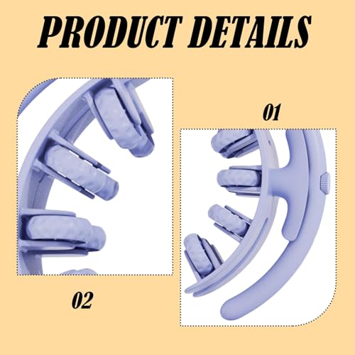Leg Massage Tool with 20 Wheels Detachable Smooth Rolling 11x10.2x3.2inch Lightweight Multipurpose Adjustable, Blue