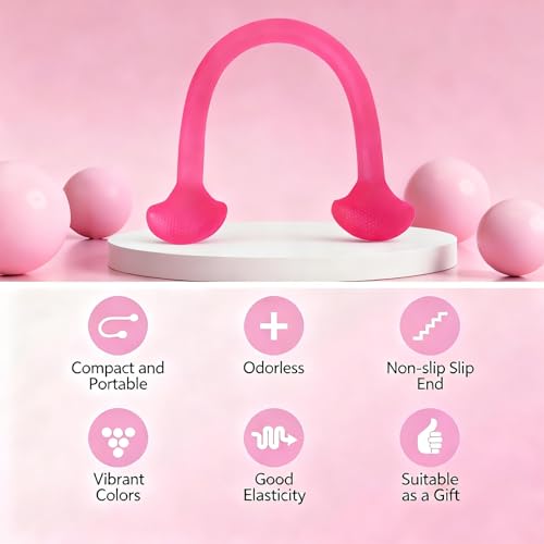 I-Shaped Resistance Band with Handles, 3 Pcs Elastic Exercise Bands for Home Workout, Yoga, Pilates, Shoulder Opening, Back & Arm Training, Portable Fitness Stretching Tool for Men and Women