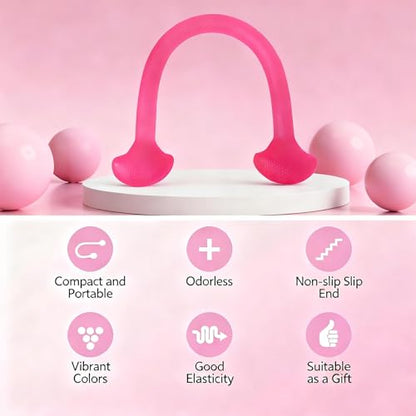 I-Shaped Resistance Band with Handles, 3 Pcs Elastic Exercise Bands for Home Workout, Yoga, Pilates, Shoulder Opening, Back & Arm Training, Portable Fitness Stretching Tool for Men and Women