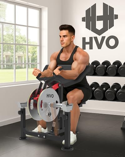 HVO Bicep Tricep Curl Machine Preacher: Curl Bench 2 in 1 Arm Curl and Tricep Extension Machine for Home Gym Workout