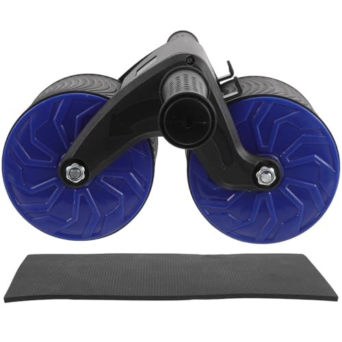 POPETPOP Abdominal Wheel Fitness Accessory with Automatic Rebound and Knee Pad, Two-Wheel Ab Roller for Core Training, Home Workout Equipment for Abdominal Muscle Strengthening