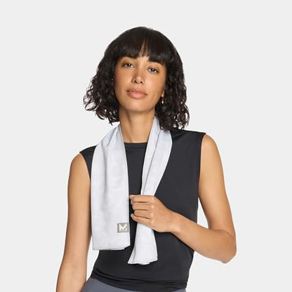 MISSION Max Plus Cooling Towel- Soft, Durable Microfiber - Cools Up to 3 Hours - UPF 50 Sun Protection - Machine Washable - color: White Camo