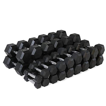 WF Athletic Supply Rubber Coated Solid Steel Cast-Iron Pair Dumbbells, Rubber Hex Dumbbells, Hex Weights Dumbbells for Muscle Toning, Full Body Workout, Home Gym Dumbbells, Pair - color: s. 80 LB Pair (2 x 80lb)