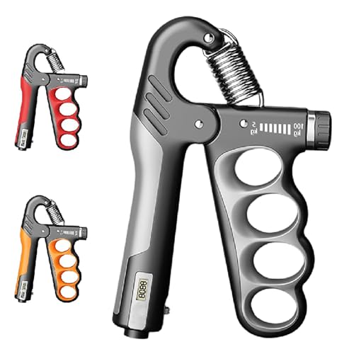 Adjustable Hand Grip Trainer with Electronic Counting, 2025 New Grip Strength Trainer 5-100KG/11-220LB Adjustable Hand Gripper Strengthener Forearm Exerciser for Adults Training Strength