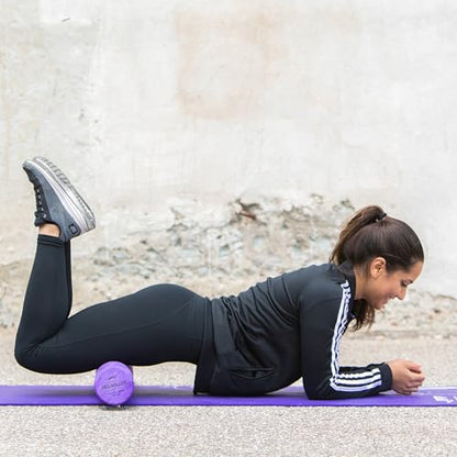 OPTP PRO-Roller Standard Density Foam Roller – Medium Density Foam Roller for Physical Therapy, Pilates, Yoga Foam Roll Exercises, and Muscle Recovery - Purple 36" x 4"