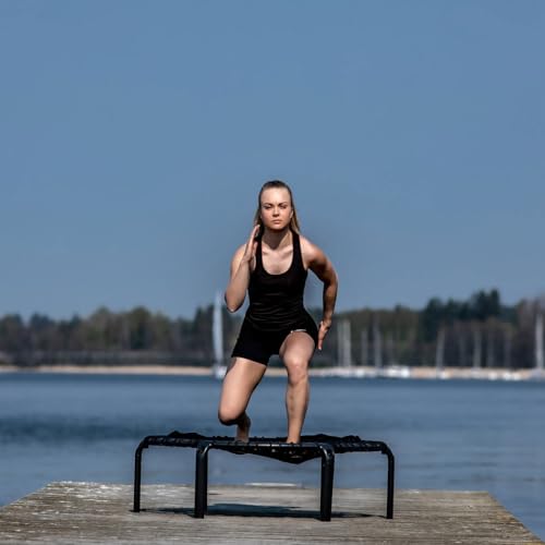 Acon FIT 55in Trampoline Hexagon, Black, Mini Fitness Rebounder