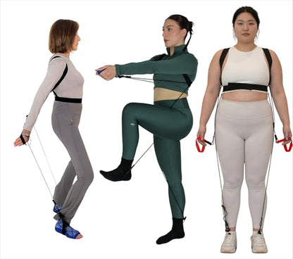 TYE4X™, Pilates Wearable Resistance_Assistance Total Body Exercise, Core Strengthening, Portable Home Gym, Pilates, Yoga, Barre, Posture, Stretching - size: Medium