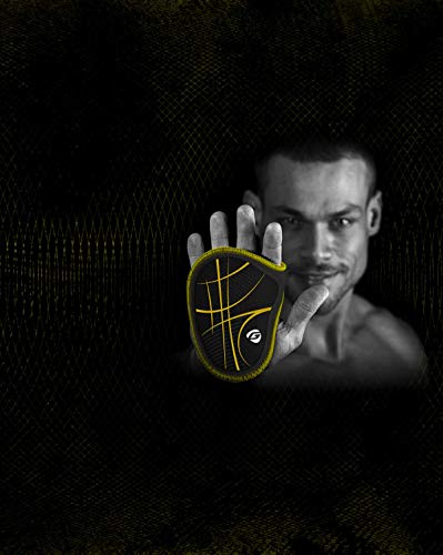 Gripad RX Lifting Grips | The Most Durable Grip Pads Yet | The Alternative to Weight Lifting Gloves, Gym Workouts, WOD, Weightlifting | Neoprene Hand Grips | Flexible Rubber Palm - color: Black / Yellow