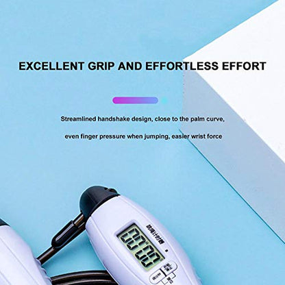 Jump Rope Digital Counter for Indoor,Outdoor Fitness Training Boxing Adjustable Calorie Skipping Rope Workout for Women,Men