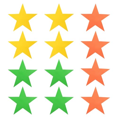 Spot Markers, Star Arrow Poly Spot Marker for Agility Training Floor Dots Non-Slip PE Equipment - color: Yellow, Green, Orange