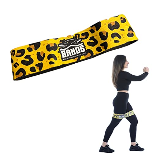 Exercise Resistance Bands - Non-Slip Extra Thick Fabric Hip Loop Booty Bands - 20, 30, 40, 50 lb - Fitness Workout for Legs, Butt Training, Stretching, Yoga - color: 40lb - Leopard, size: Large-X-Large