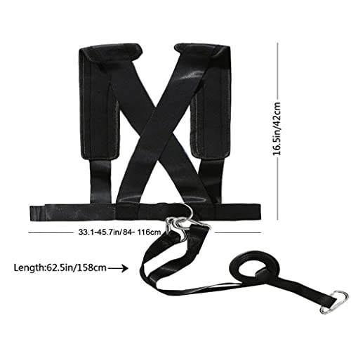 Fitness Accessories Sled Harness Tire Pulling Resistance Training Workout Adjustable Padded Shoulder Strap