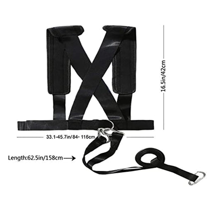Fitness Accessories Sled Harness Tire Pulling Resistance Training Workout Adjustable Padded Shoulder Strap