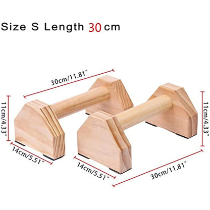 Up, Thick Wooden Grip, Slip-Resistant Push Handles Perfect for Floor, Strength Training Equipment At Home Push Handles Stands for Floor Women Men Exercise Fitness Wooden