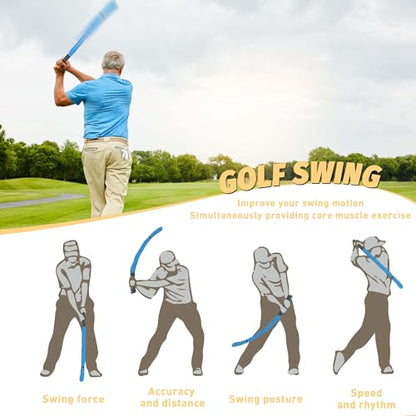 Golf Swing Training Aid,Golf Rope Swing Trainer, Golf Multi-Purpose Training Rope Suitable for Physical Training, Warm-Up Exercises, Strength and Rhythm Control
