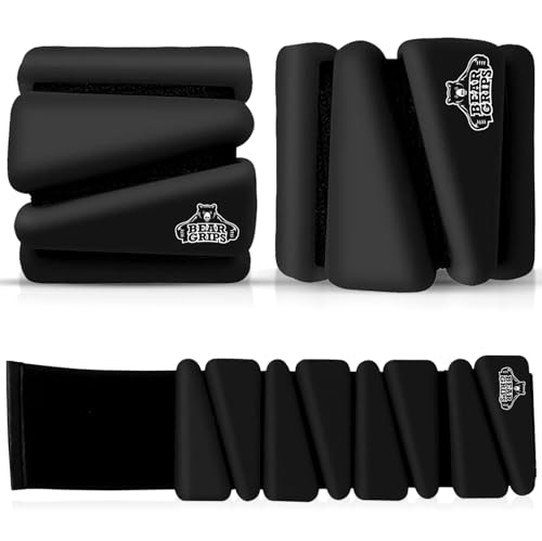 Bear Grips Wrist and Ankle Weight - Resistance Home Gym Equipment Workout Straps for Men and Women - Workout Equipment Wearable Weights Adjustable Dumbbells for Yoga, Walking, Pilates