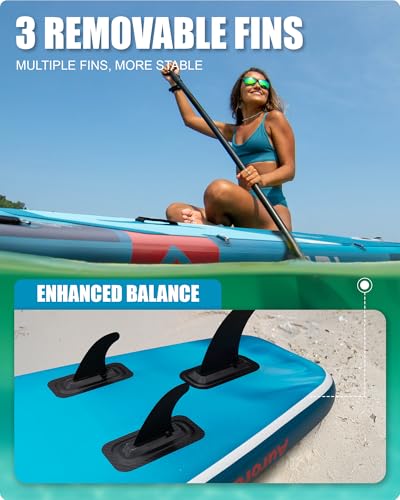 DAMA Stand Up Paddle Board for 2+1 People and Pets, Extra Wide All-Around Stable Design for Beginners, Family Use on Lakes, Rivers & Coastal Waters, 450 lbs Capacity, 11'6" x 34" x 6" - color: blue 11'6"*34"*6"