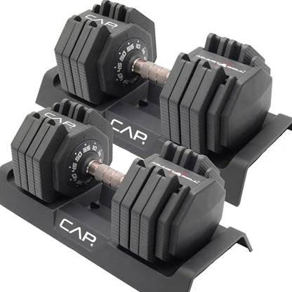 CAP ADJUSTABELL Adjustable Dumbbell Weights - Singles & Pairs | 12.5 lb, 25 lb & 55 lb | Multiple Handle Options - size: 55 lb - Copper Handle, style: Pair