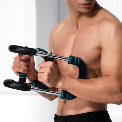 BARMI Adjustable Arm Trainer with 3 Resistance Levels, Detachable Chest Training Twister Home Workout Equipment, Upper Body Strength Training Machine Fitness Tool