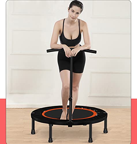 Replacement Trampoline Pad Outdoor Fitness Trampoline with Adjustable Handle,Mute Foldable Trampoline Mini Exercise Rebounder for Adults Kids Indoor/Garden Workout Equipment,Maximum Load 200Kg - size: 48"