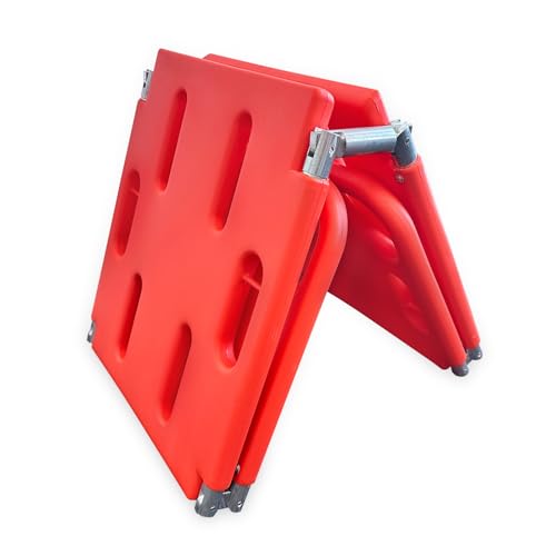 Folding Plastic Spinal Board Stretcher, Water-Floatable Lightweight Rescue Stretcher, Compact Foldable Design for Outdoor and Emergency Evacuation (4-Fold)