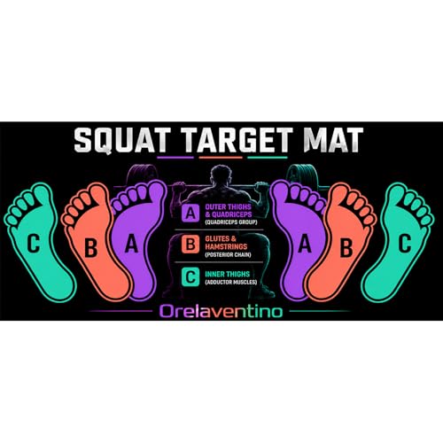 Squat Mat with Foot Position,Non-Slip Workout Mat for Squats & Leg Exercises, Improves Muscle Activation & Knee Support, Home Gym Fitness Mat,30 * 13.8"inch Squat Pad - color: Purple Black