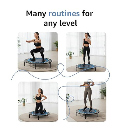 High-Performance Trampoline 102 cm | Reinforced with 36 Steel Springs, Double Safety Strap, Polypropylene Mesh and Non-Slip Legs | Supports 350 lb.
