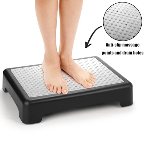 Lawei One Step Stool for Adults and Elderly, Non-Slip Mobility Stepping Stools, Safety High Rise Stairs, Portable Platform Step Standing Supports for Cars, Bed, Door, Stair, Bathroom, Indoor/Outdoor