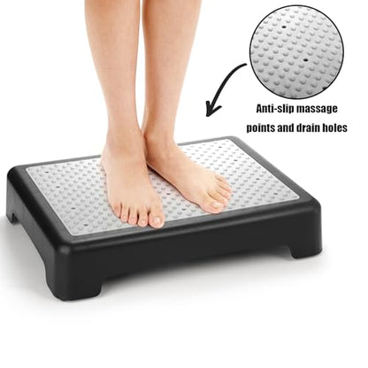 Lawei One Step Stool for Adults and Elderly, Non-Slip Mobility Stepping Stools, Safety High Rise Stairs, Portable Platform Step Standing Supports for Cars, Bed, Door, Stair, Bathroom, Indoor/Outdoor