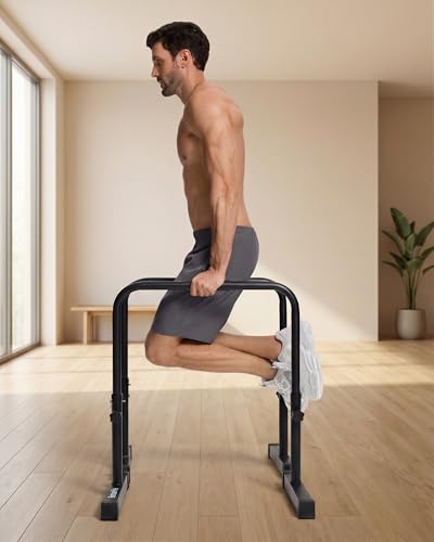 BetterMe Push Up Bars - Steel Parallettes for Calisthenics and Strength Training - Heavy Duty Pushup Bars for L Sits, Handstands and Planche - Stable Push Up Stands for Men