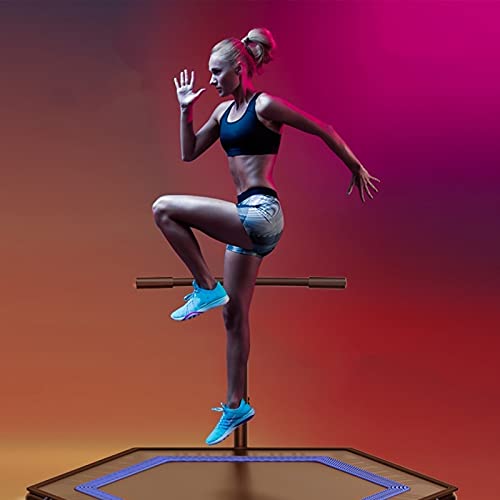 Trampoline 50in Mini Trampoline with Foamable Handles, Core Training Cardio Fitness Equipment for Men and Women, Home Gym Indoor Exercise Rebound Trampoline
