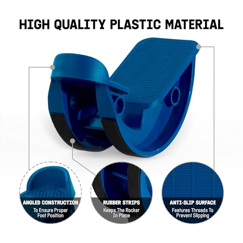 Yes4All Foot Rocker, Effective Calf Stretching and Foot Massager Stretcher for Plantar Fasciitis Relief, Improved Flexibility, Ergonomic Design for Home Exercise - color: D. Navy