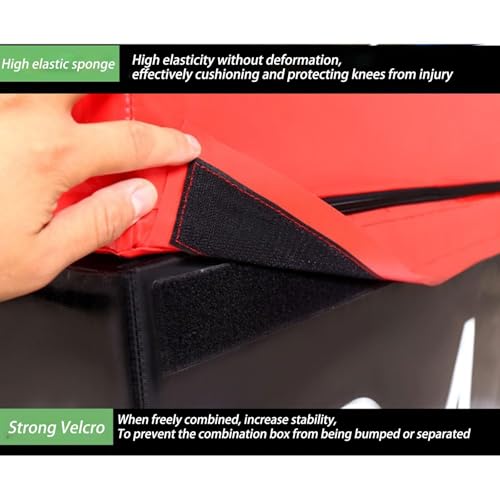 Jumping Training Box Soft Foam Enhanced Box Jumping Set Stackable Box for Home and Gym Can Be Provided Separately Or in Full - size: 90*75*15cm