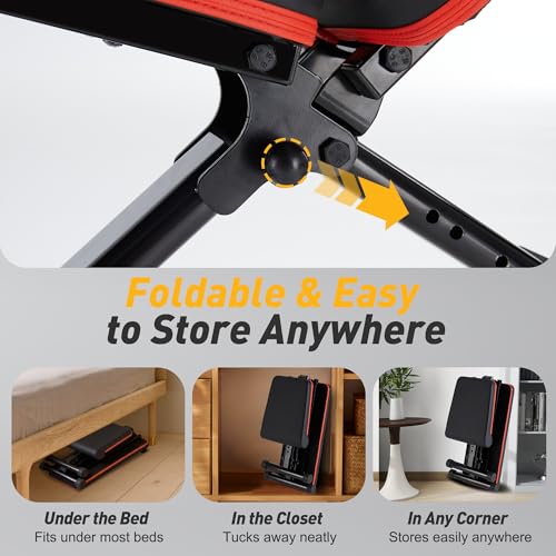 Adjustable Weight Bench 795 lbs, Foldable Incline Bench Press - color: Jet Black