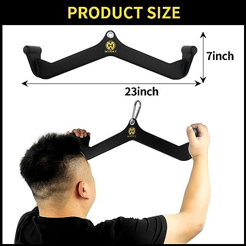 LAT Pulldown Attachment,Back Tricep Bar Strength Training,Handle Grips LAT Pull Down Bar Press Down Exercises,Cable Machine Accessories, Cable Back Attachments for Home Gym - style: Style 003