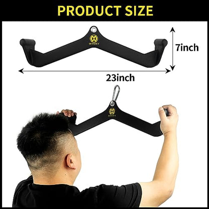 LAT Pulldown Attachment,Back Tricep Bar Strength Training,Handle Grips LAT Pull Down Bar Press Down Exercises,Cable Machine Accessories, Cable Back Attachments for Home Gym - style: Style 003