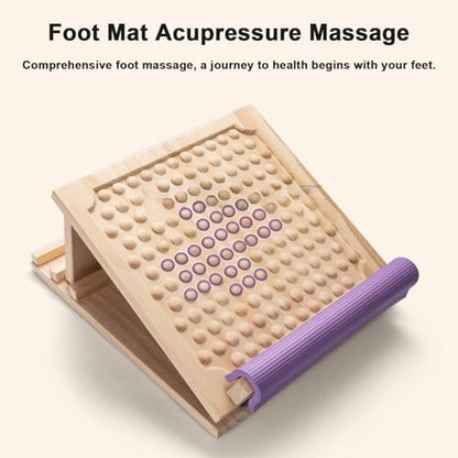 Portable Wooden Slant Board, for Calf Stretching and Squats, Professional Calf Stretcher, Adjustable Incline Board for Knees Ankle Heel Feet Leg