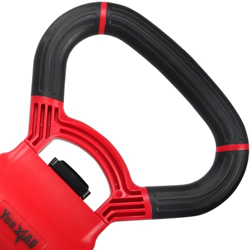 Yes4All Kettlebells Grip, Dumbbell Grip Handle, Convert Dumbbells into Kettlebell for Home Gym, Kettlebell for Weights Plate - color: C. Red/ Black
