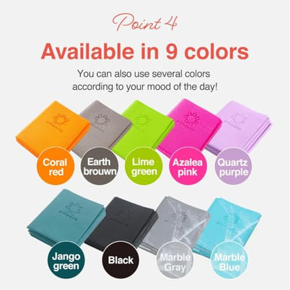 Primasole Folding Yoga Travel Pilates Mat Foldable Easy to Carry to Class Beach Park Tear resistant Travel Picnics 4mm Thick 9 Colors