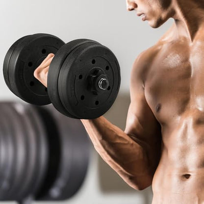 Yaheetech Adjustable Dumbbell Sets Free Weights for Women Men Beginner Dumbbells Changeable Home Gym Apartment Exercise & Fitness Equipment Black - size: 33 pounds