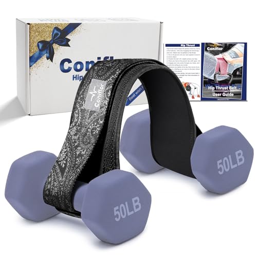 Hip Thrust Belt - Adjustable Fitness Belt for Dumbbells, Kettlebells, Plates - Support Up to 100 lbs - For Glute Workouts at Home Gym - Gifts Ideas for Women, Black - color: Black