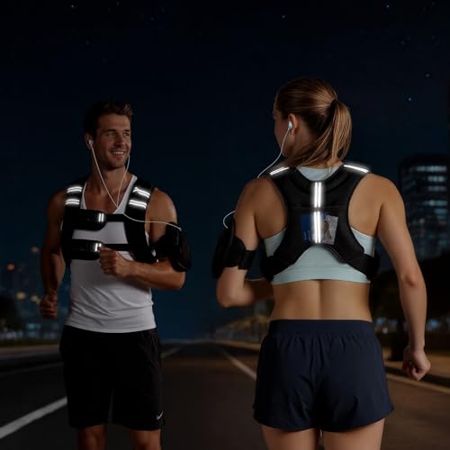 VEVOR Weighted Vest, 12/16/20/30 lbs Weight Vest with Reflective Stripe, Adjustable Buckle Body Weight Vest, Workout Equipment for Strength Training, Running, Jogging, Fitness, and Weight Loss - style: 12 lbs