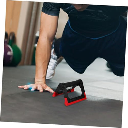 Levemolo Push-up Rack Fitness Equipment, 1 Pair Crimson Push-up Bars for Floor, Rotating Push-up Stand for Home Strength Training Workout