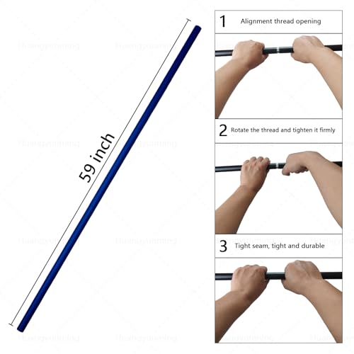 yoga stick is made of sturdy steel that is 5 feet high and an adjustable stretching stick, providing flexibility, agility, and balance. Covered with thick and comfortable foam layer