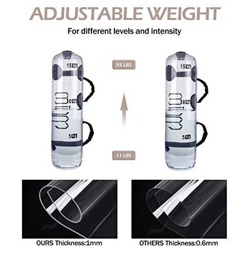 Water Weights Aqua Bag, Workout Sandbag Alternative Strength Training Sand Bag Portable Stability Fitness Equipment – Ultimate Core and Balance Training for Home Gym – 33 LBS