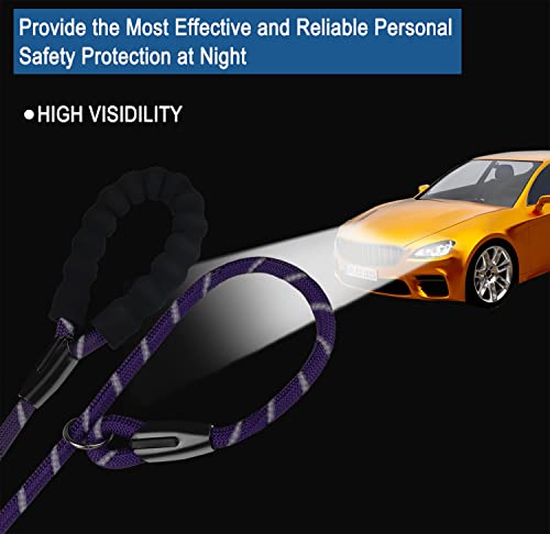 Dog Leash,6 FT Heavy Duty Dog Leashes with Comfortable Padded Handle,Purple - color: Purple, size: 6 Feet x 1/2 Inch