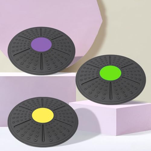 VILLCASE Balance Training Board Fitness Balance Exercise Board with Non-slip Surface Green Indoor Yoga for Home Workout and Physical Therapy