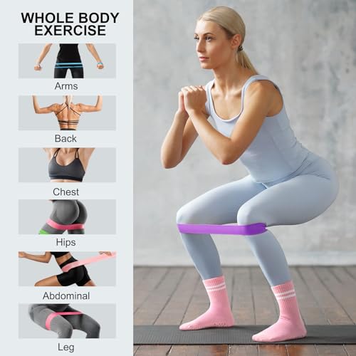 Pilates Ball Resistance Bands Grip Socks Barre Sets, Loop Exercise Bands 5 Levels, Small Yoga Ball 9 Inch, Non Slip Socks Workout Kit at Home - color: Pink