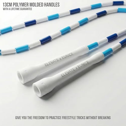 Pro-Grade Beaded Jump Rope for Beginners - color: Frost