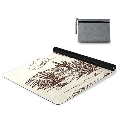 Yoga Mat Wild West Desert Cowboy Non Slip Fitness Exercise Mat Extra Thick Yoga Mats for home workout, Pilates, Yoga and Floor Workouts 71 x 26 Inches